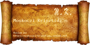 Moskoczi Krisztián névjegykártya