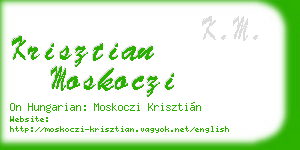 krisztian moskoczi business card