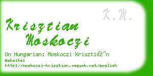 krisztian moskoczi business card